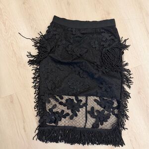 Black lace skirt